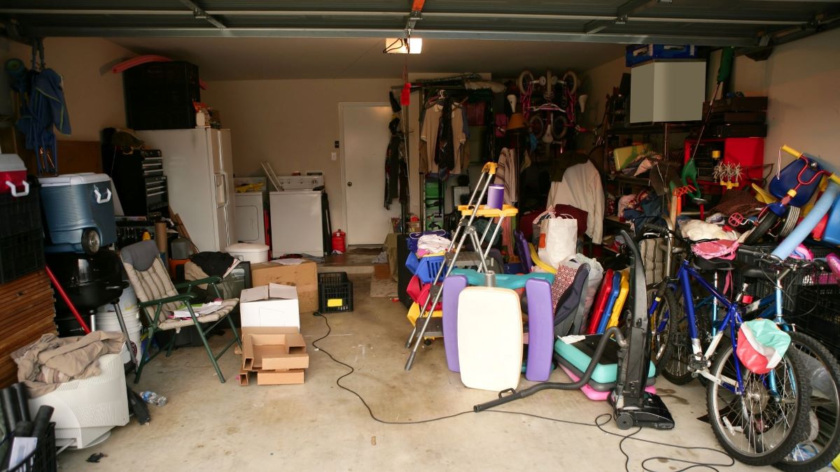 image of cluttered basement